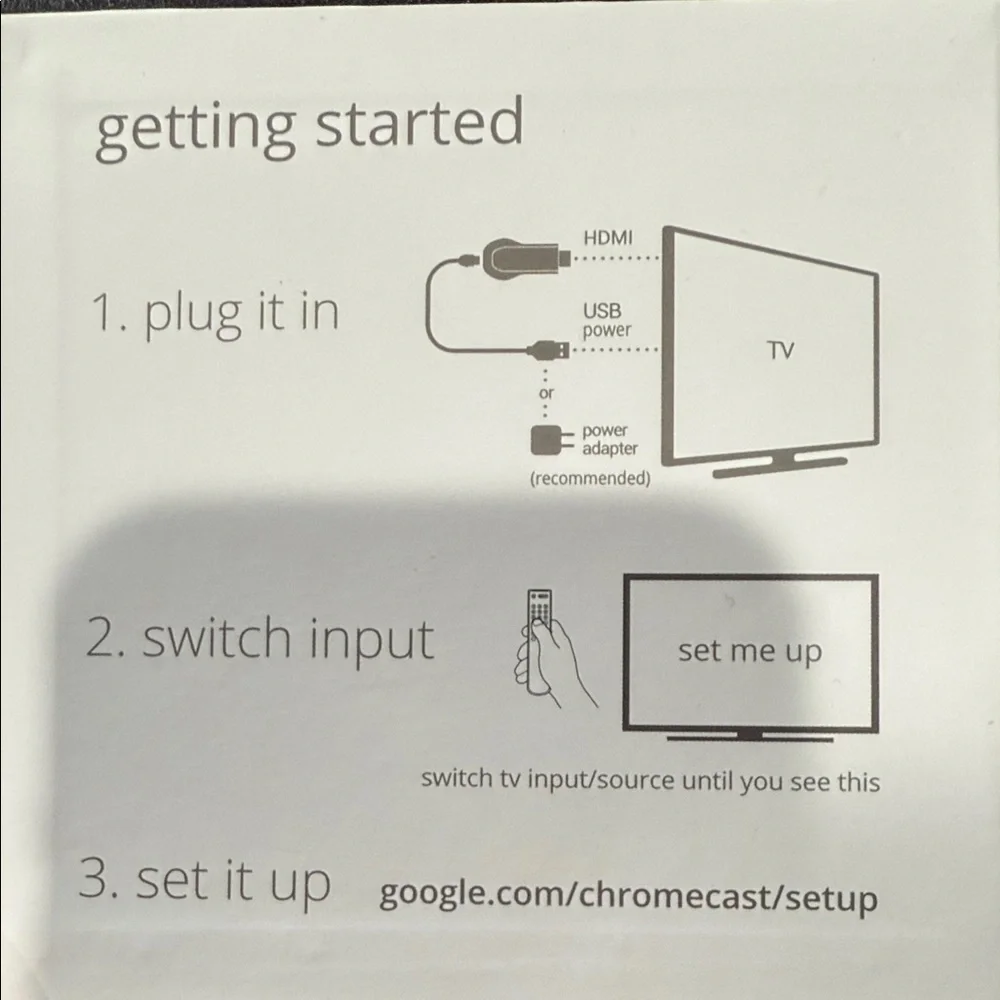 Google Chromecast HDMI Streaming Device in Black